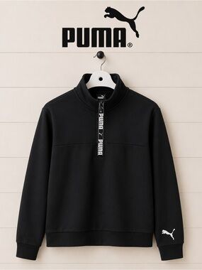 PUMA – Black Quarter-Zip Sweatshirt size M